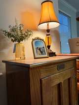 White Clad Oak Icebox Side Table - Image 3