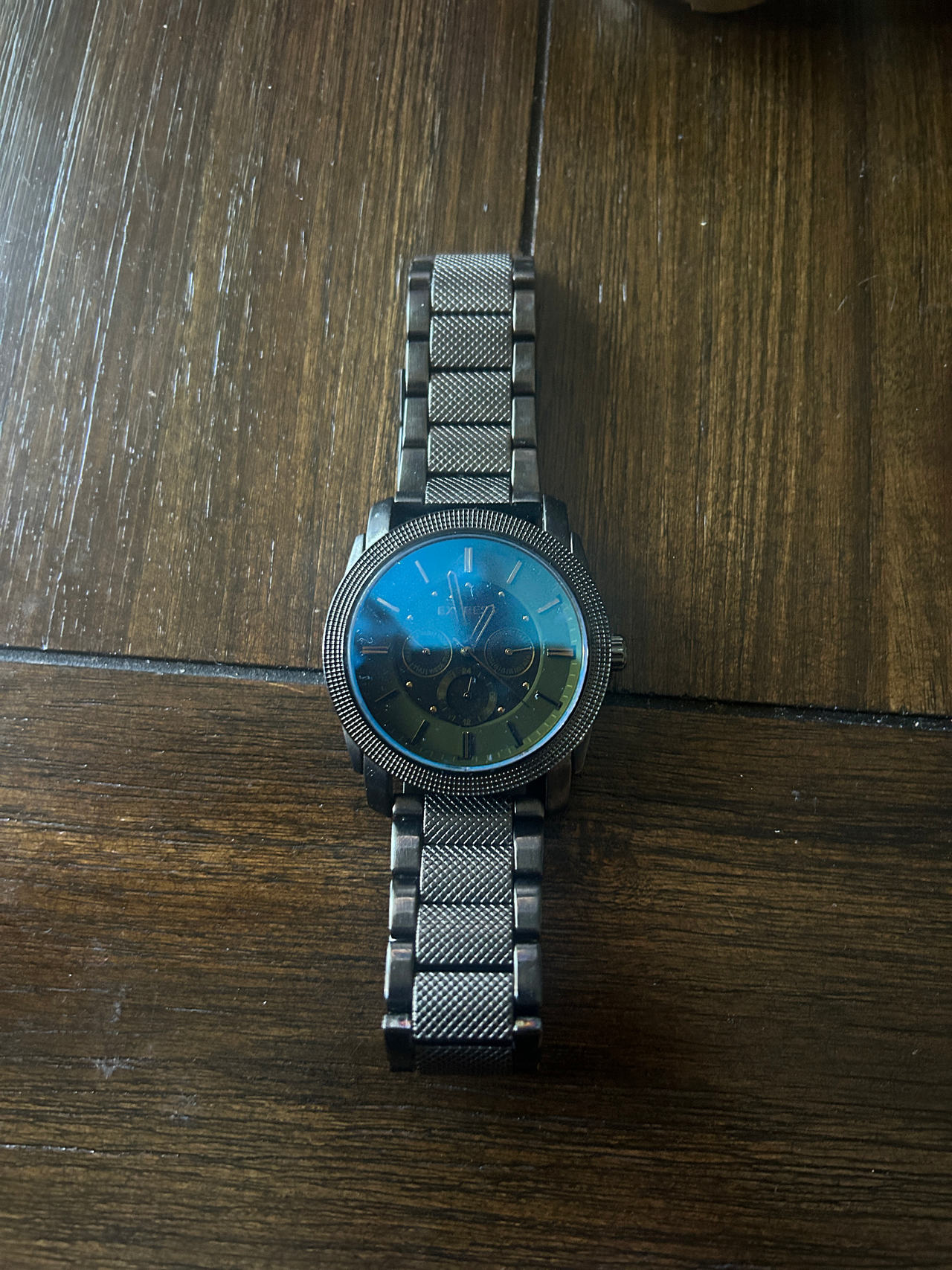 Express Gunmetal Iridescent Chronograph Watch