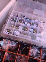Bulk Lot of Metal Hair Clip Bases and Findings / Mixed glass cabochons - Image 3
