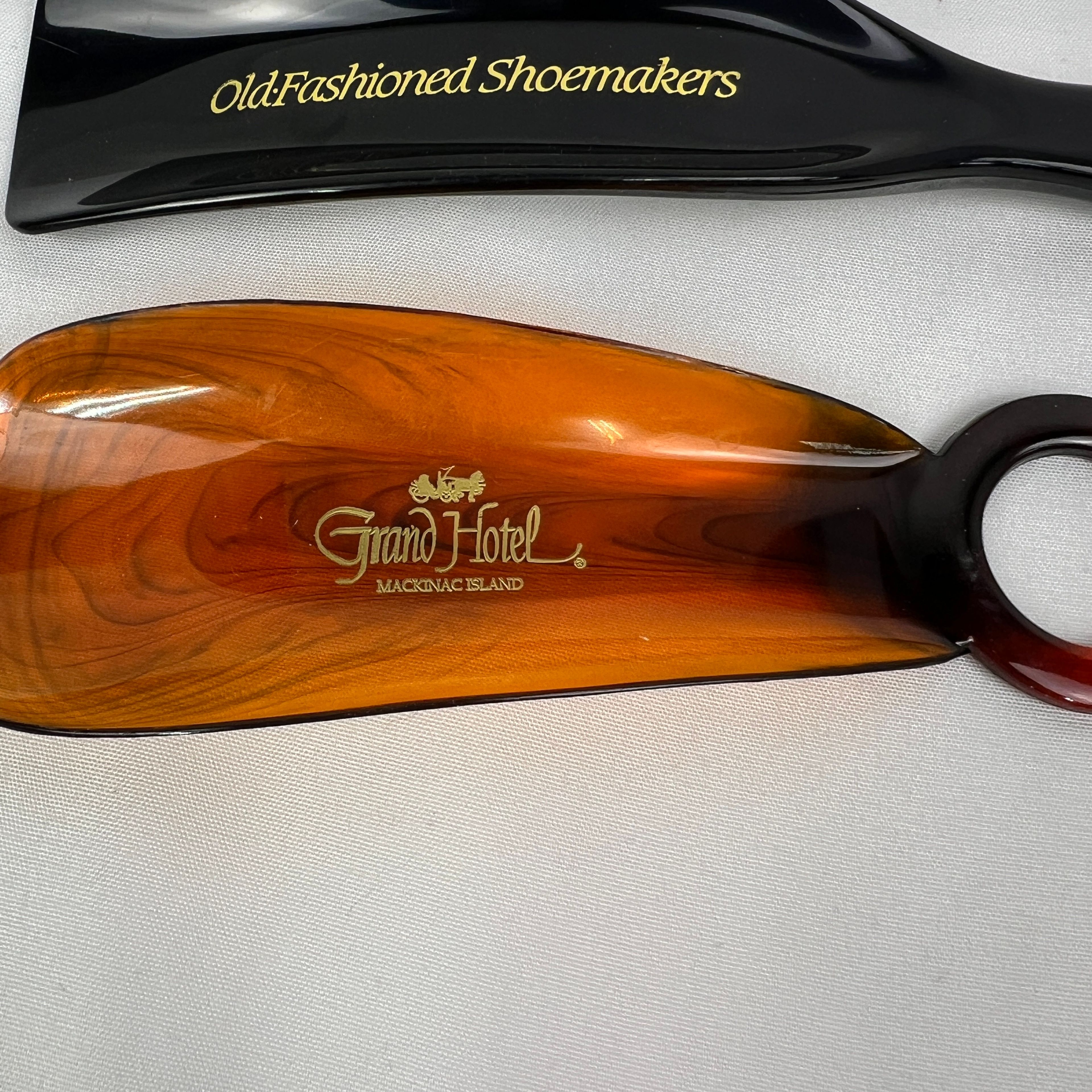 Vintage Shoe Horn Lot of 2 Acrylic SAS Old Fashioned Shoemakers Grand Hotel - Image 3