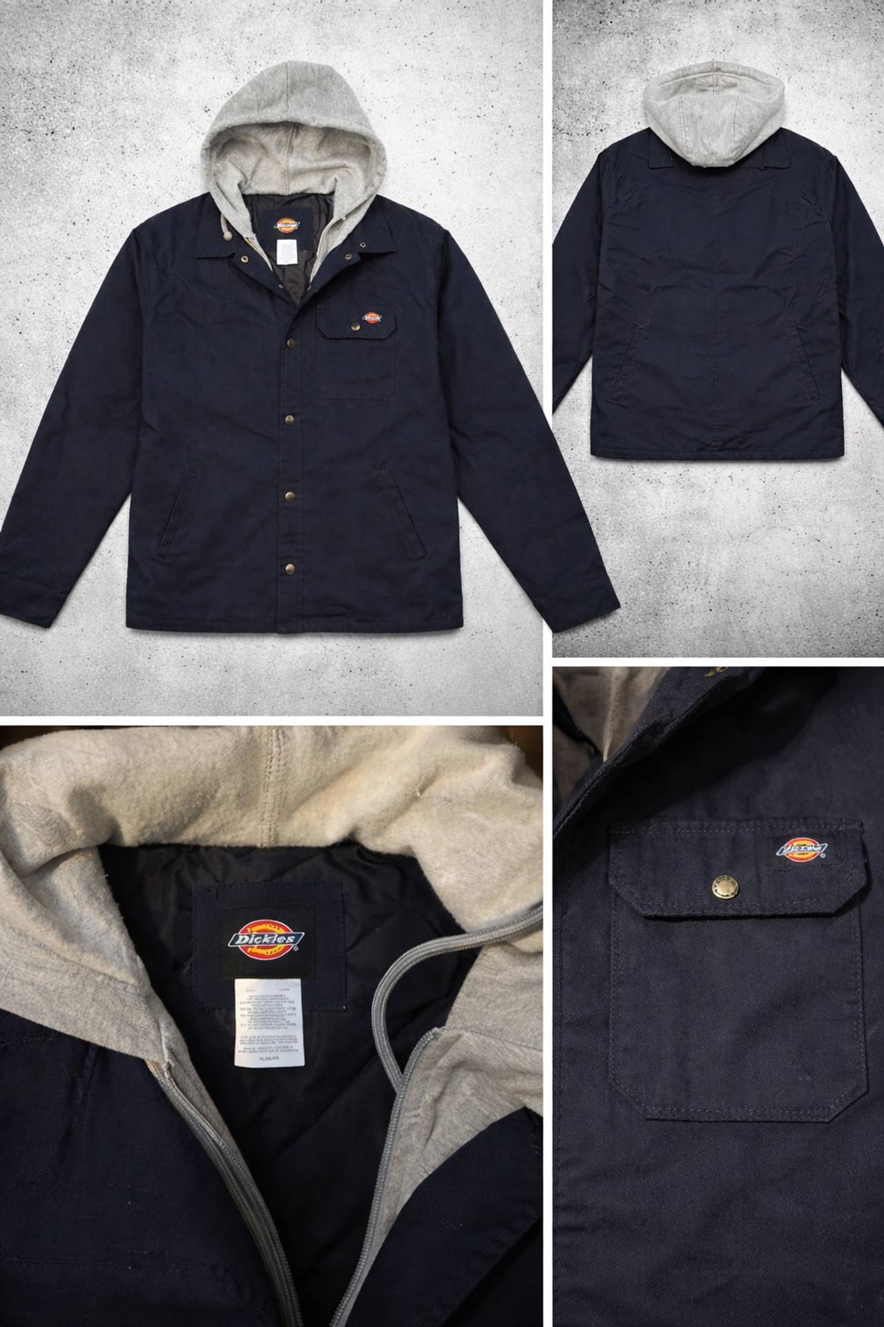 Dickies Men's Hydroshield Hooded Duck Shirt Jacket Black