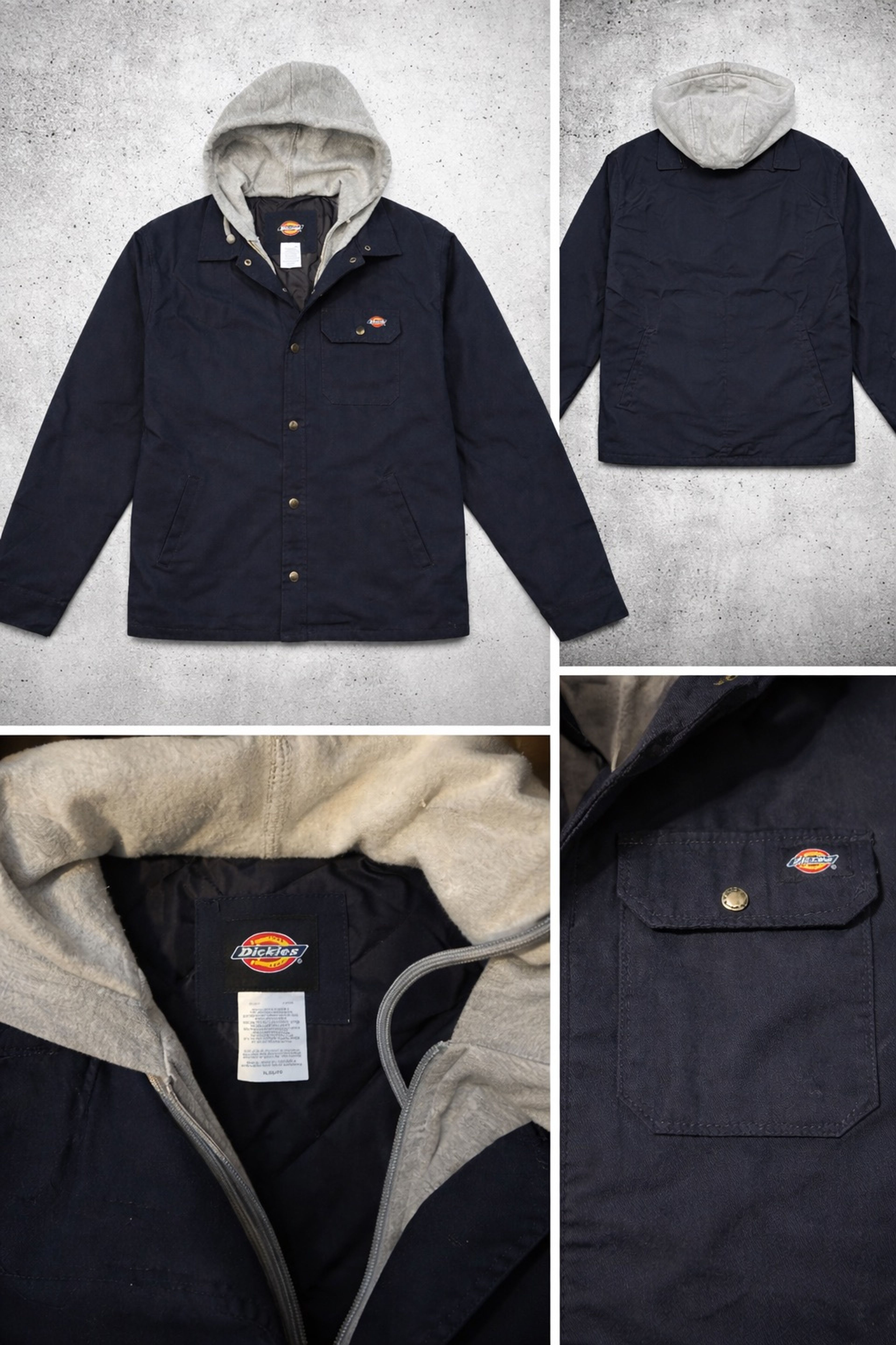 Dickies Men's Hydroshield Hooded Duck Shirt Jacket Black