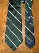 Ralph Lauren Green Striped Silk Tie - Image 5