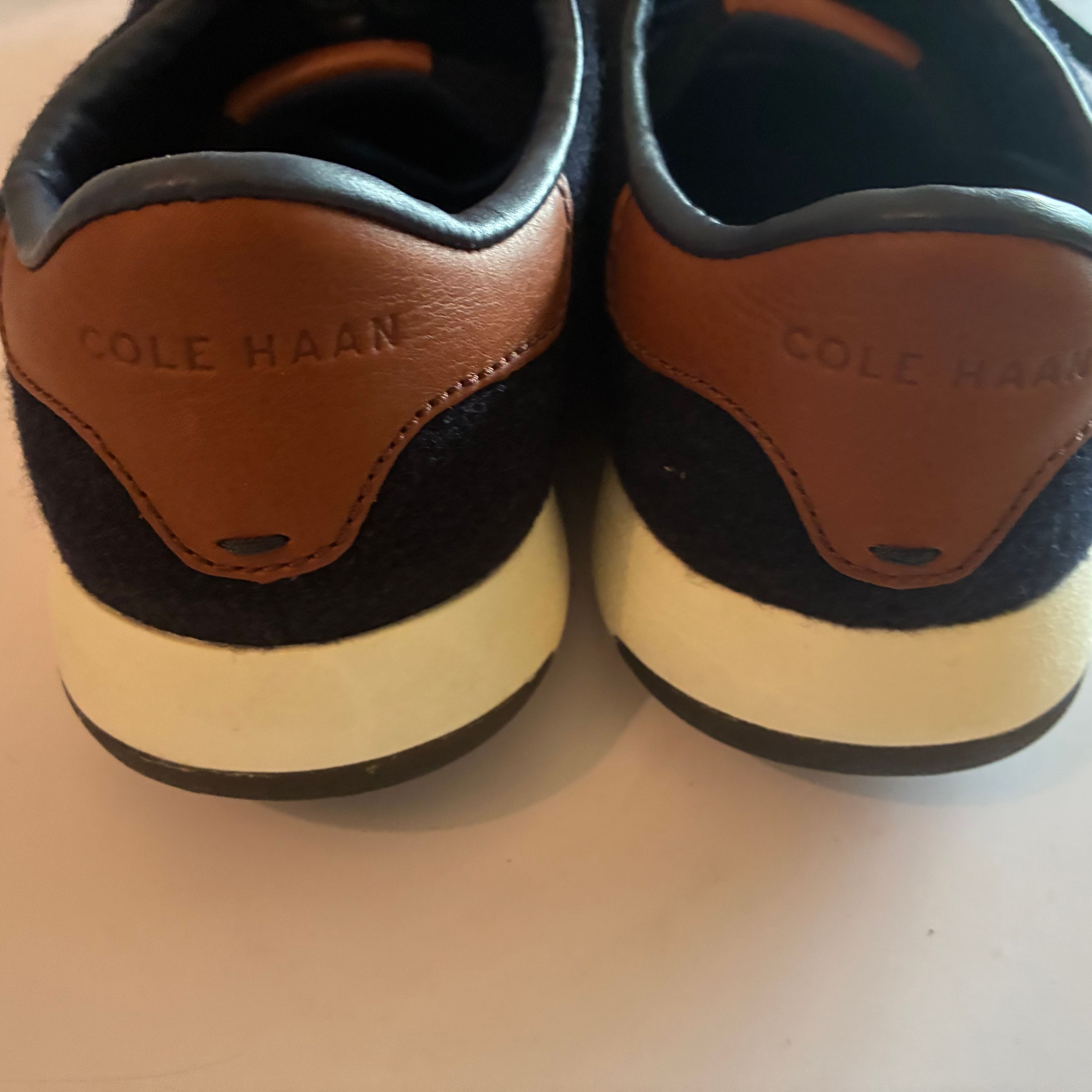 Cole Haan Navy Wool Sneakers