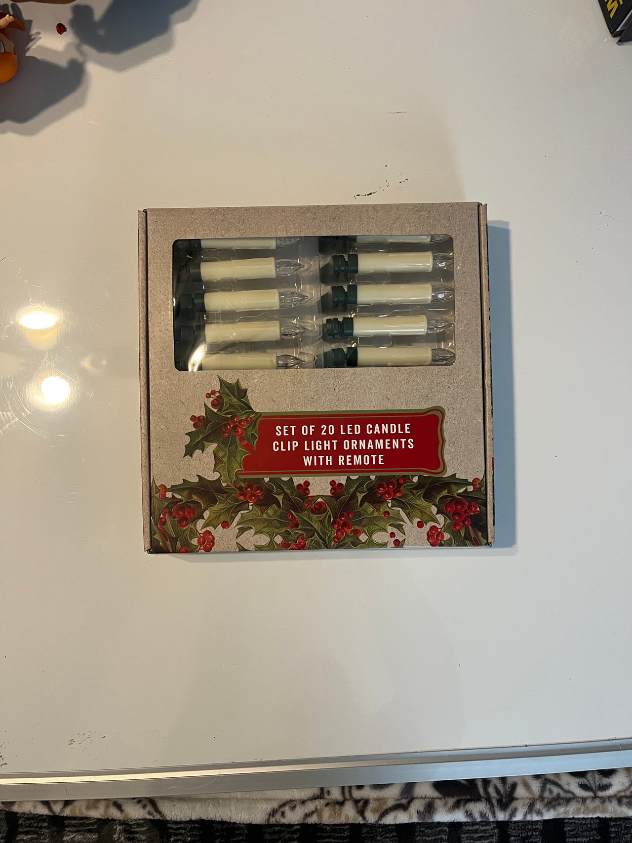 Set of 20 LED Candle Clip Light Ornaments with Remote