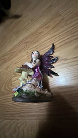 Ebros Purple Fairy Gazing Into The Sky Statue 5.25" - Image 3