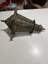 Vintage Moroccan Brass Hanging Lantern - Image 3