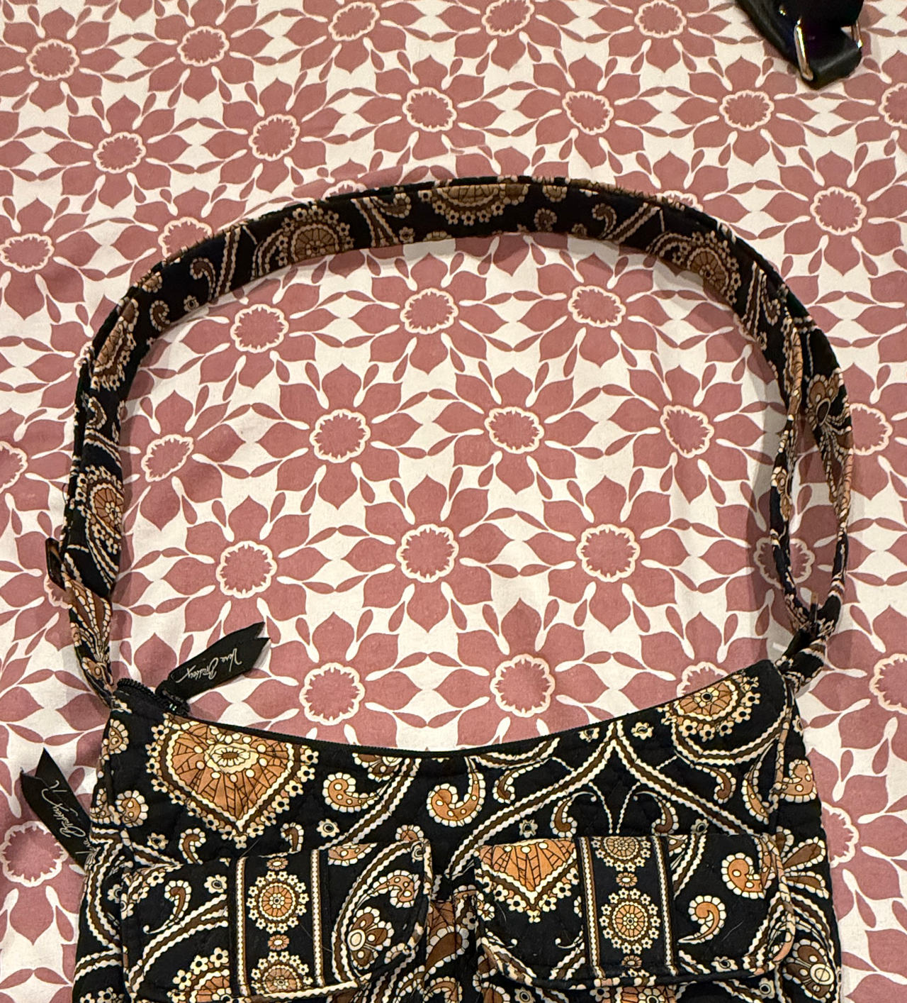 Vera Bradley On the Go Crossbody Bag in Mocha Rouge