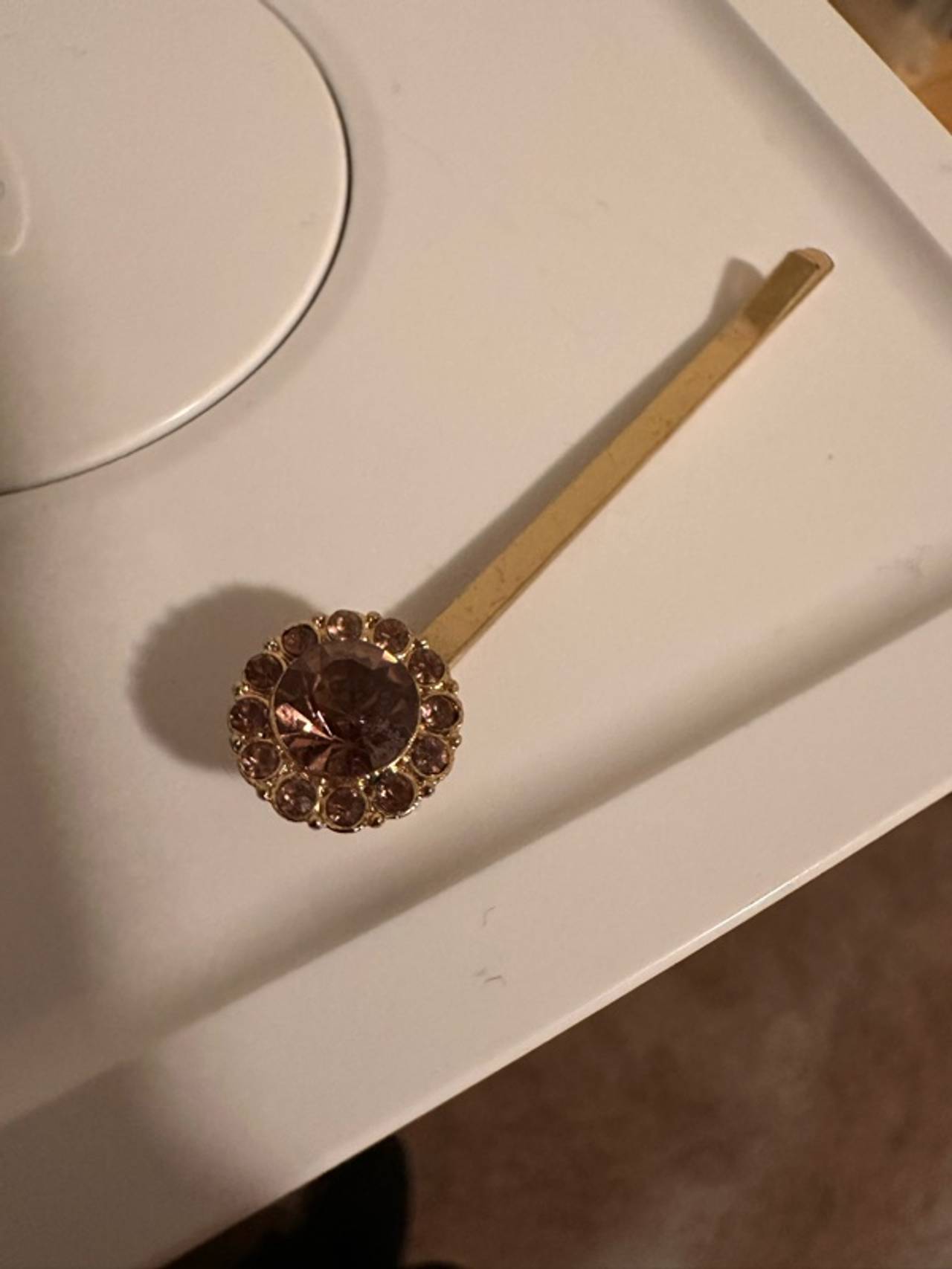 Gold Tone Rhinestone Stick Pin