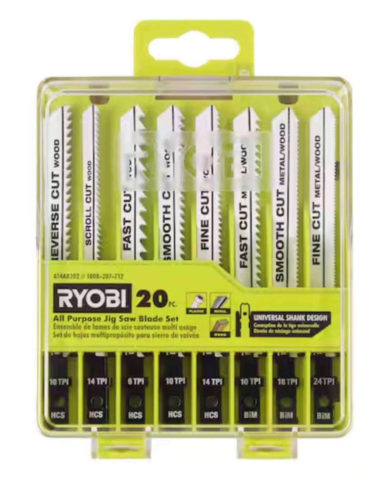 New Ryobi 20-Piece Multi-Purpose JigSaw Blade Set