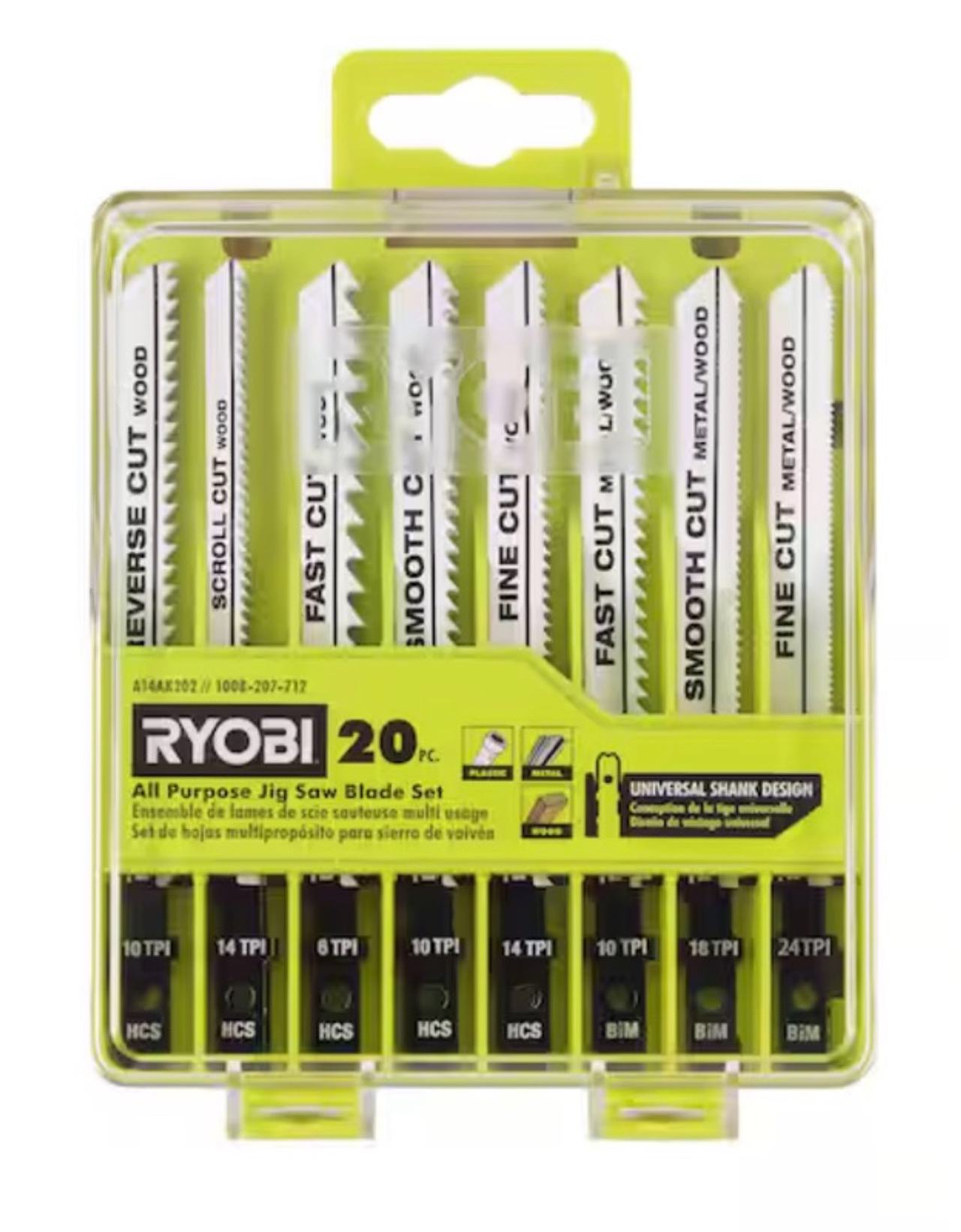 New Ryobi 20-Piece Multi-Purpose JigSaw Blade Set