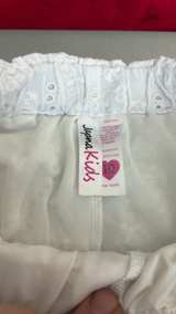 Japna White Eyelet Scalloped Shorts - Image 2