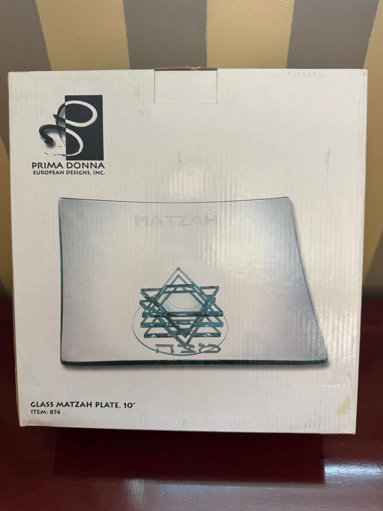 Glass Matzah Plate
