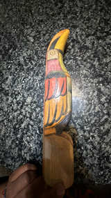 Hand-Carved Wooden Toucan Sculpture - Image 4