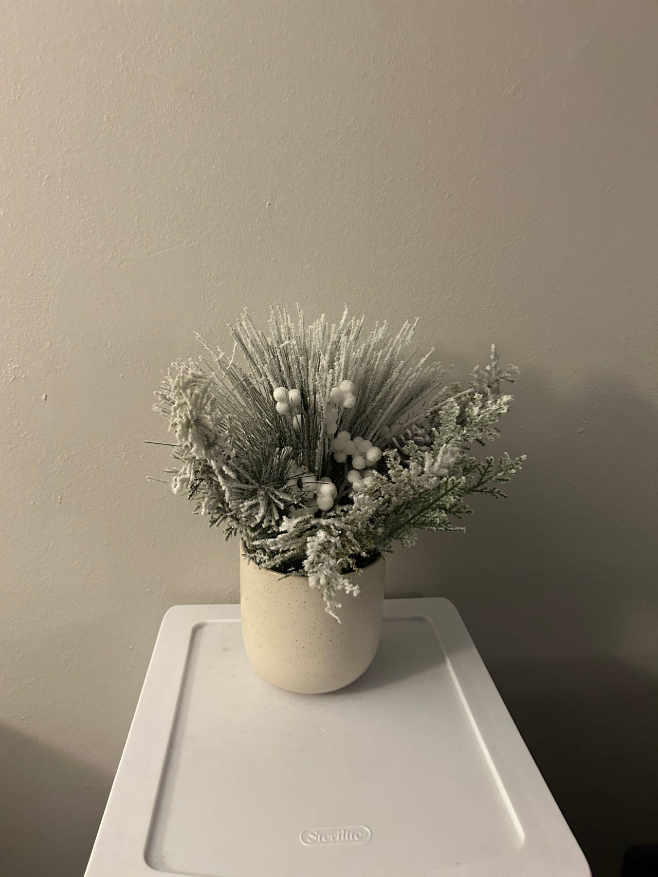 Artificial Frosted Pine Arrangement