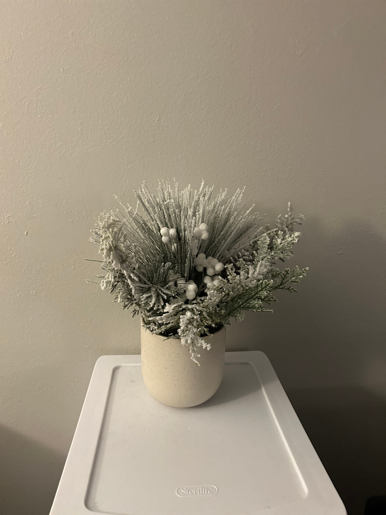 Artificial Frosted Pine Arrangement