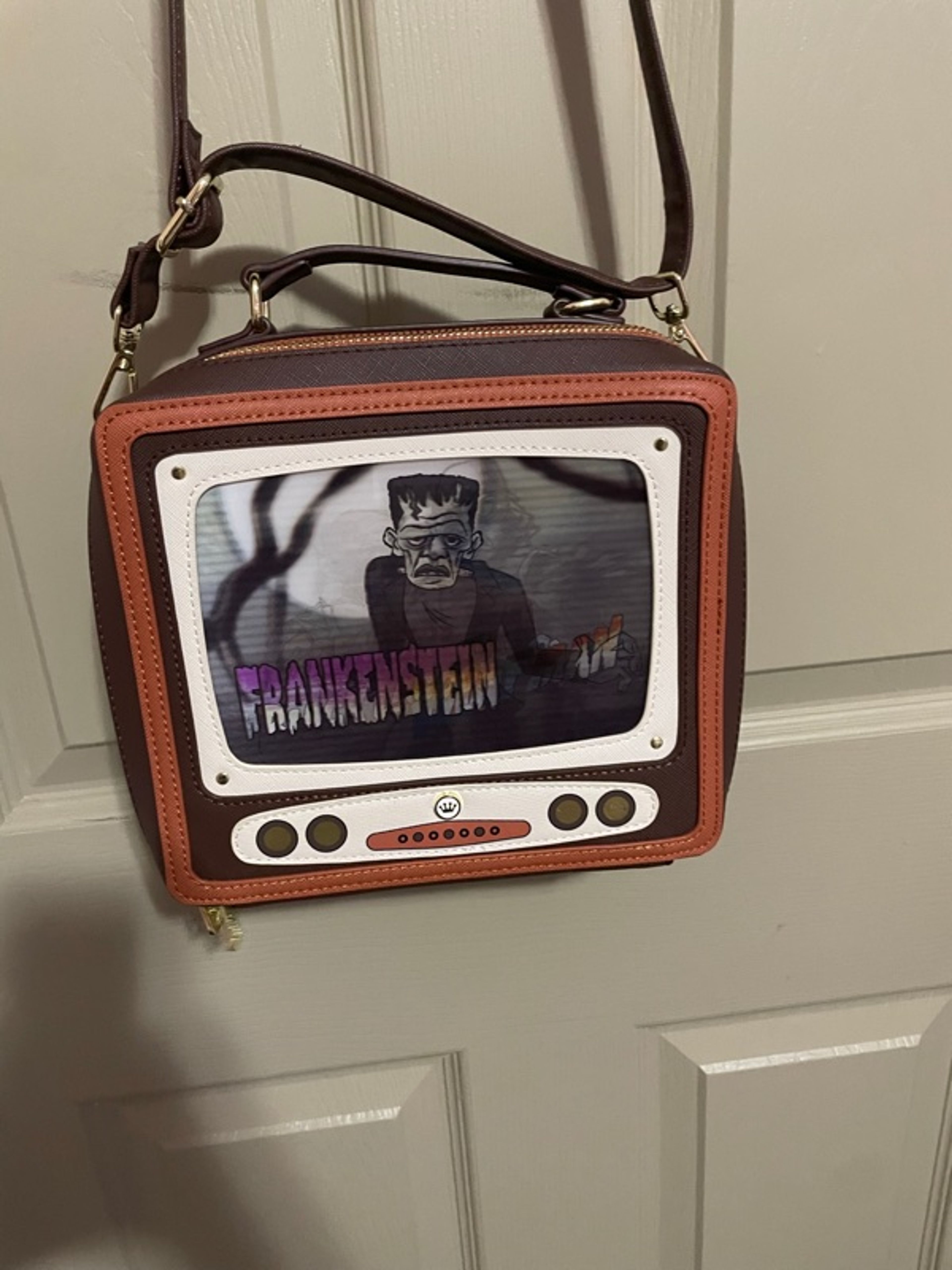 Loungefly Universal Monsters Vintage TV Triple Lenticular Crossbody Bag