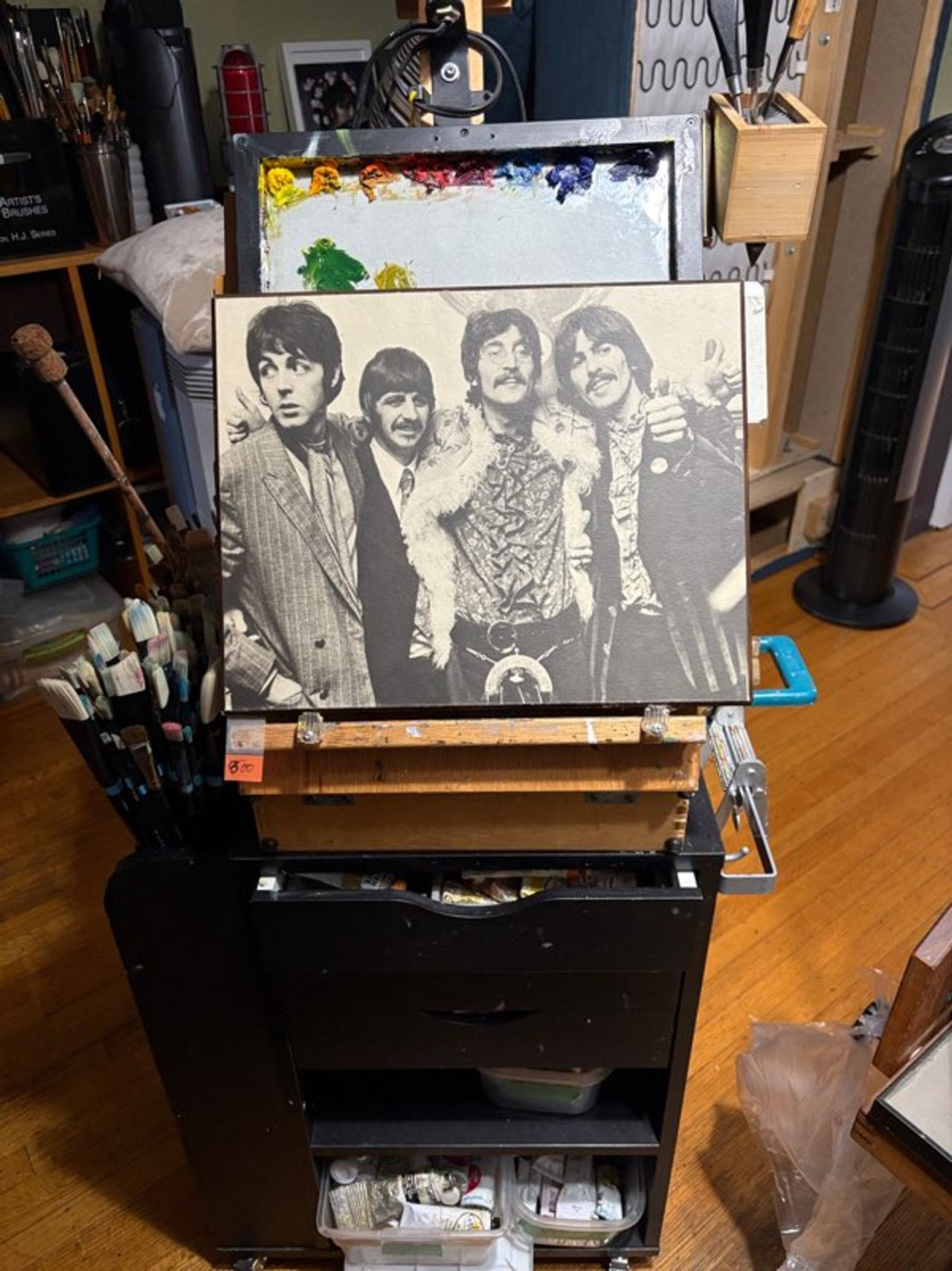 The Beatles Black and White Canvas Art