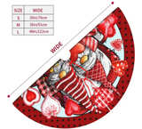 Valentine's Day Black and Red Heart Love Gnome 36 Inch Christmas Tree Skirt - Image 4