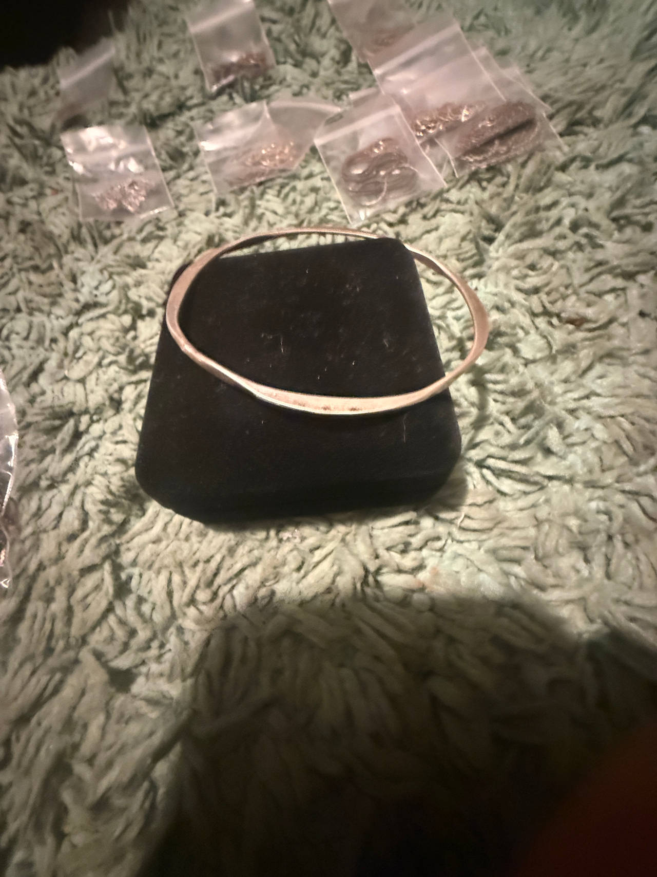Sterling Silver Wavy Bangle Bracelet