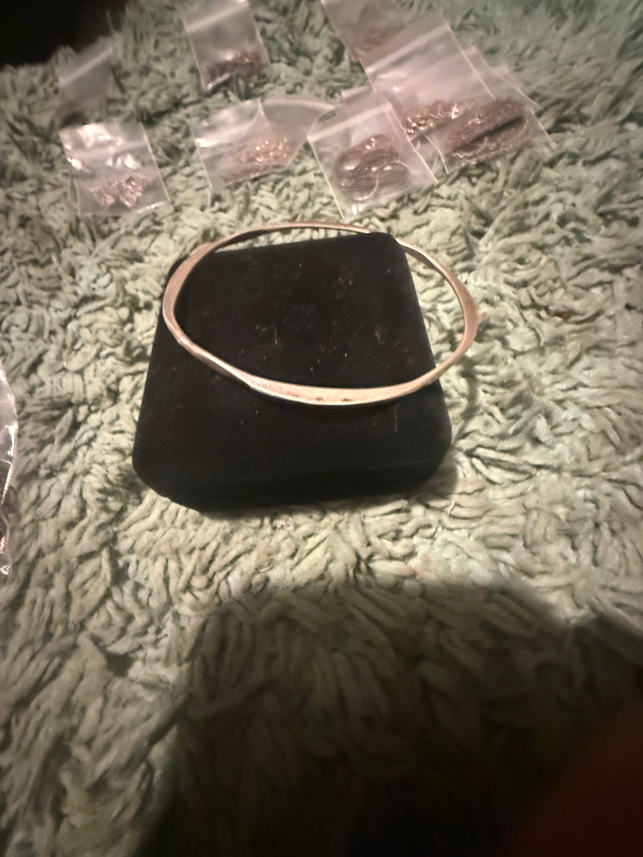 Sterling Silver Wavy Bangle Bracelet