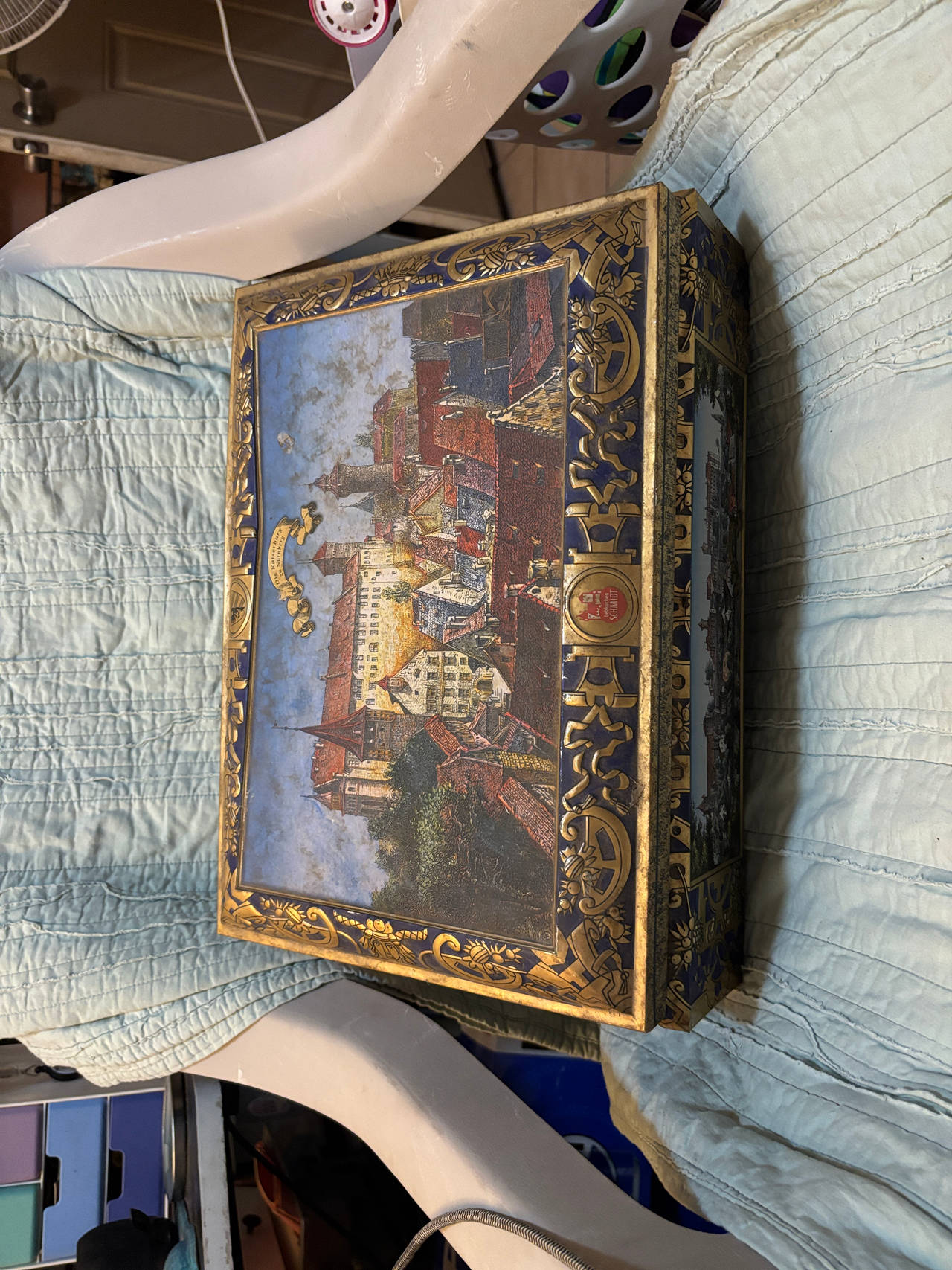 Antique Decorative Tin Box