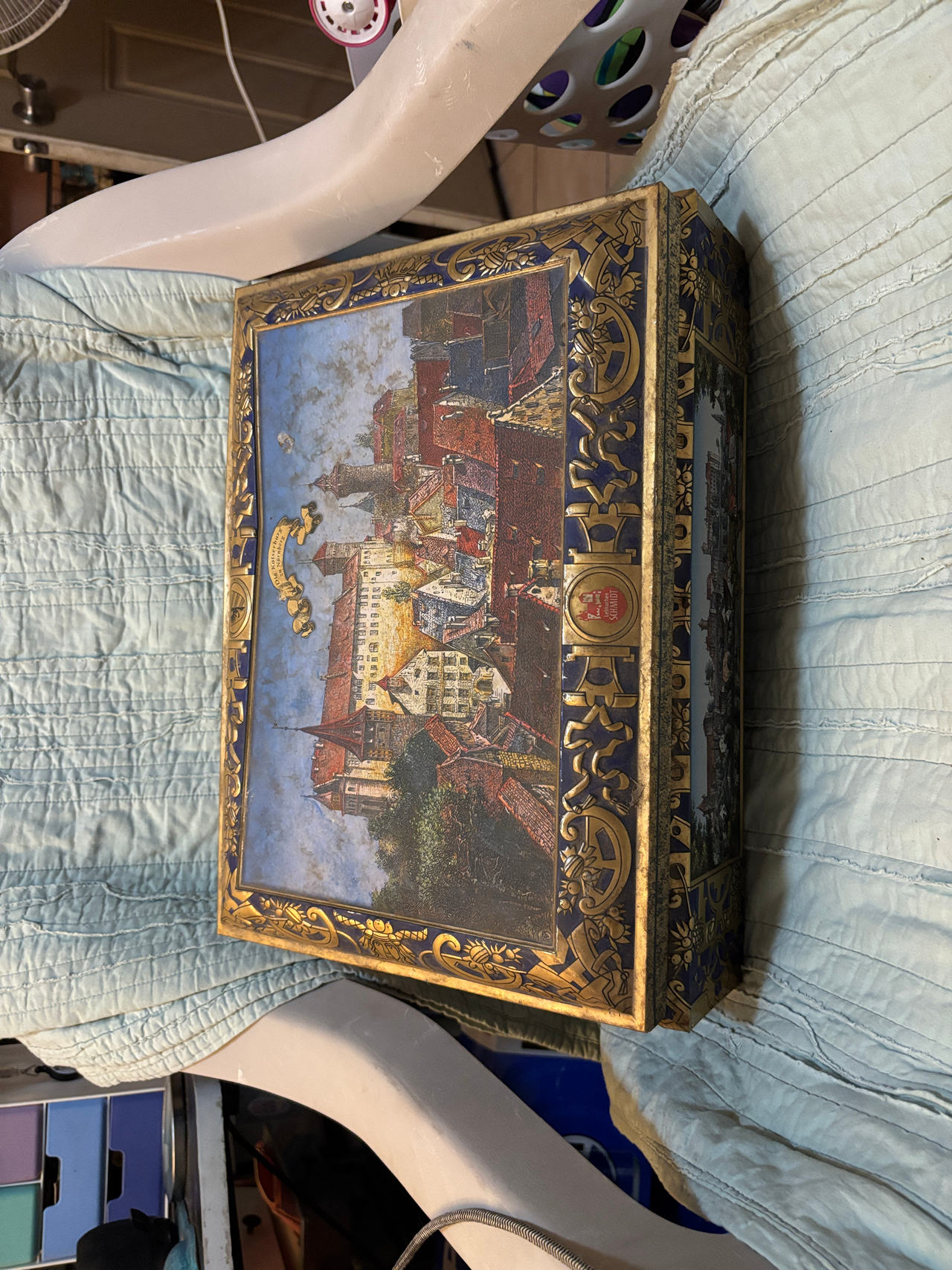 Antique Decorative Tin Box