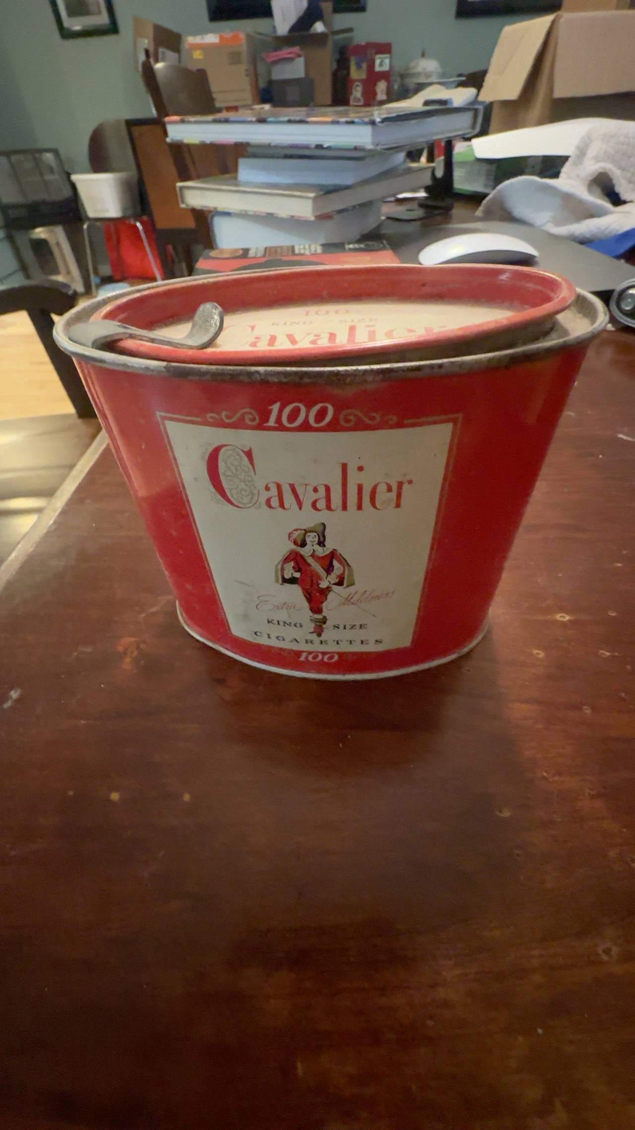 R.J. Reynolds Cavalier King Size Cigarette Tin Red Oval