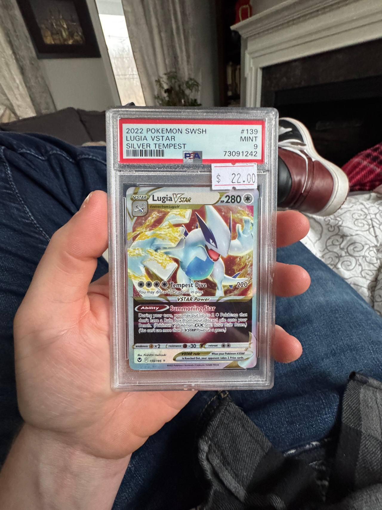 2022 Pokemon SWSH Silver Tempest Lugia VSTAR #139 PSA 9