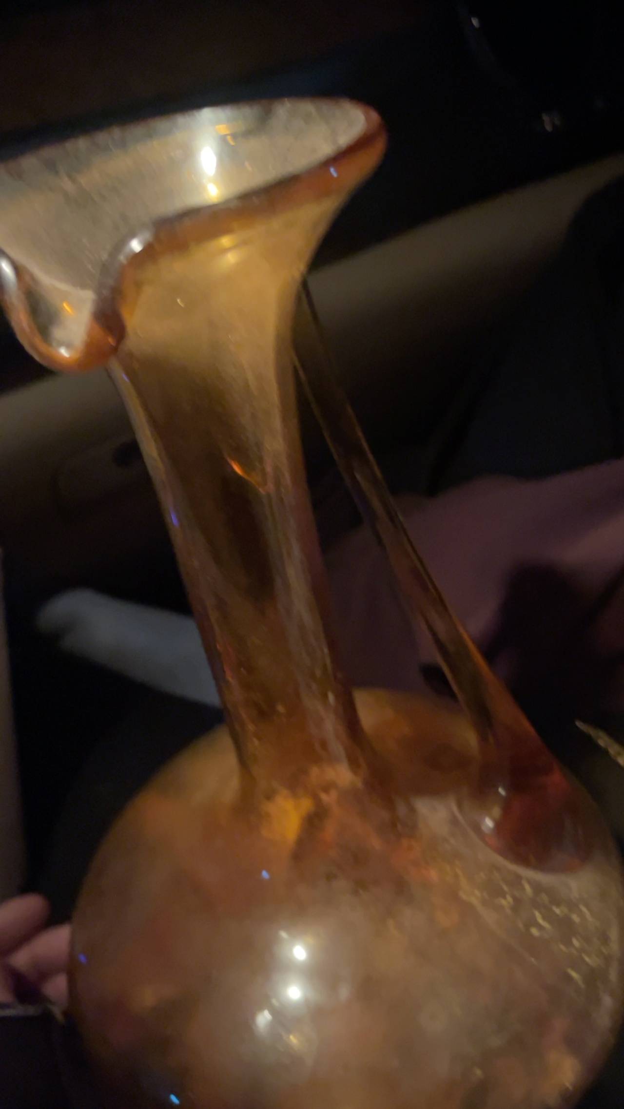 Blenko Amber Glass Pitcher Vintage Mid-Century