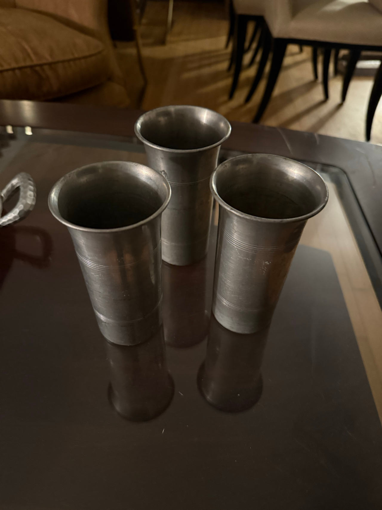Vintage Pewter Julep Cups - Set of 3