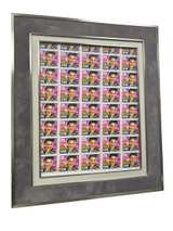 Framed 1993 Elvis Presley 29-Cent Stamp Sheet - Image 1