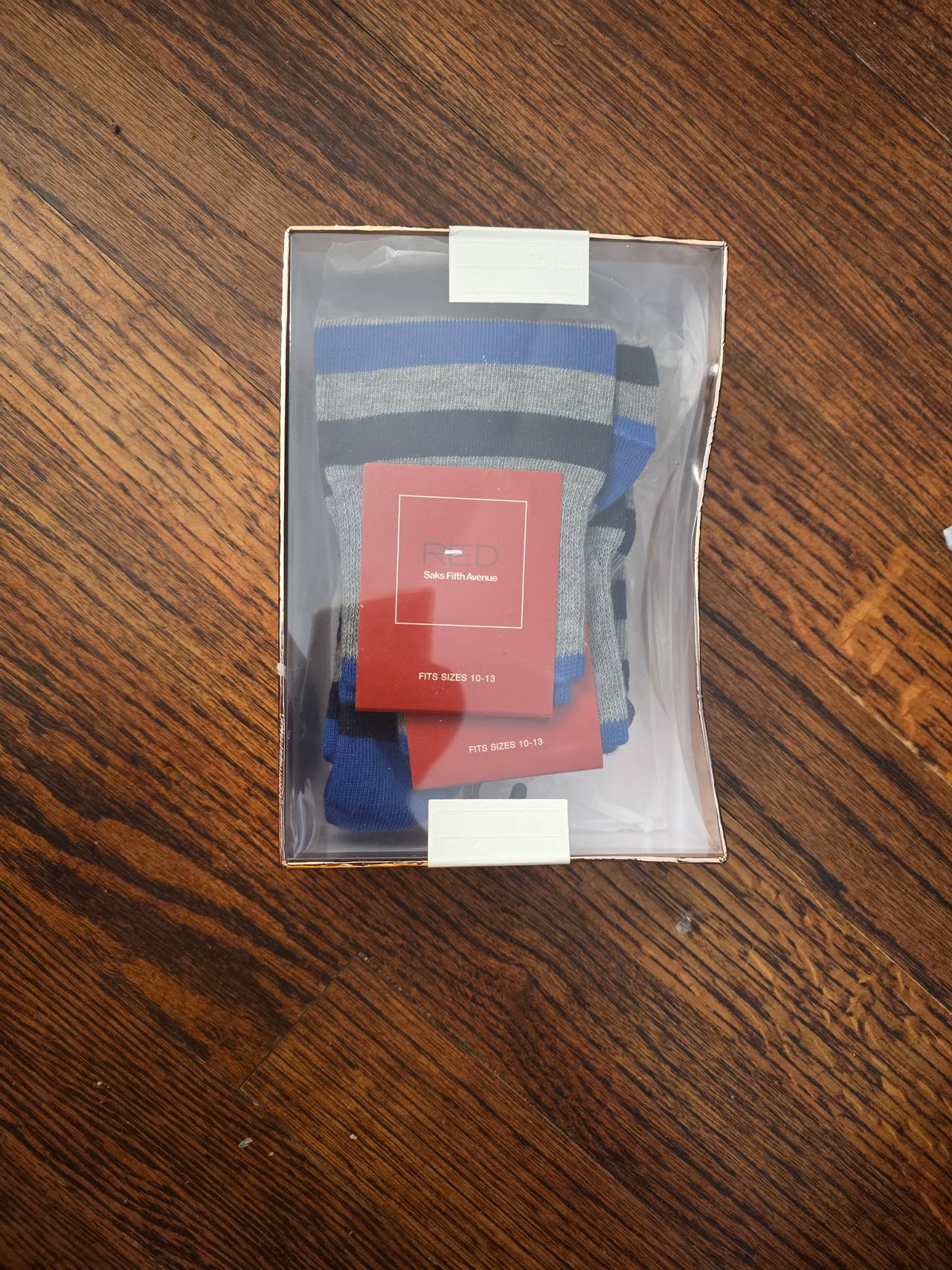 Saks Fifth Avenue RED Men's Striped Dress Socks 2 pair