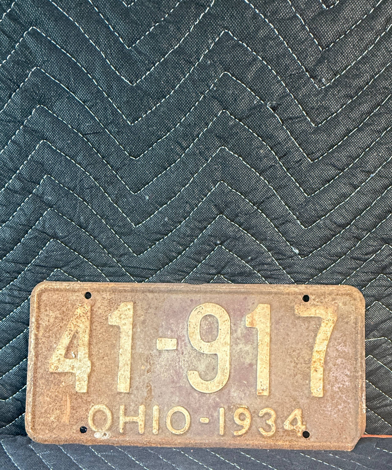 1934 Ohio License Plate