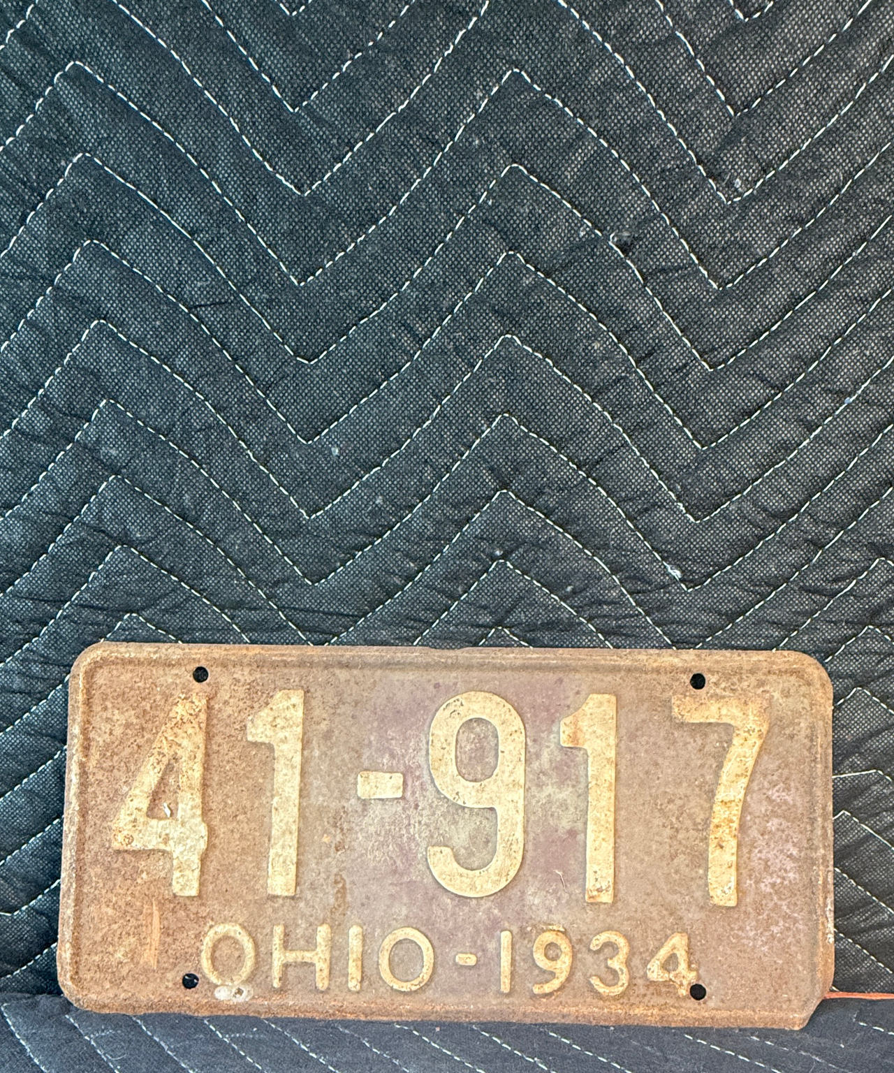 1934 Ohio License Plate