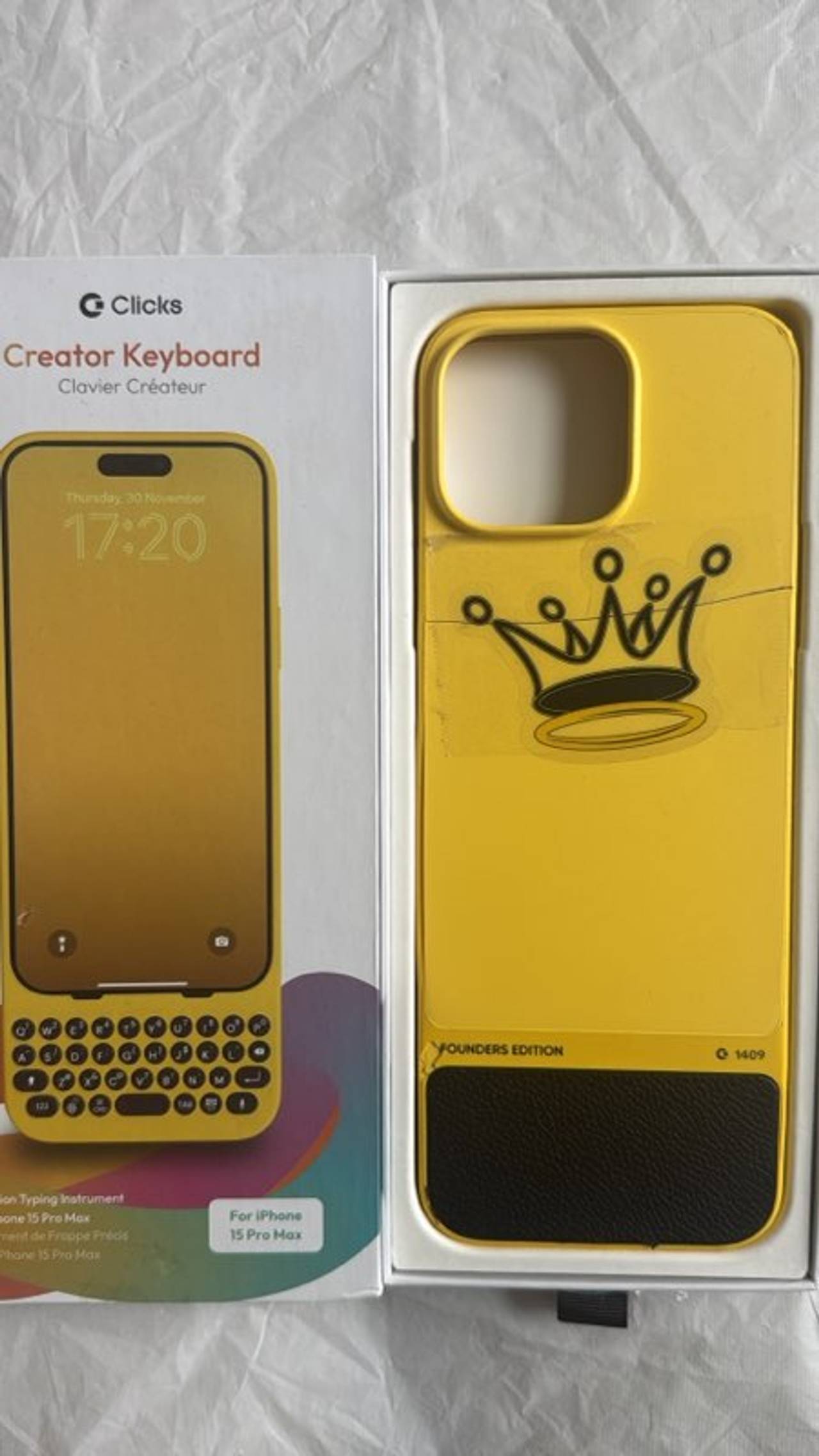 Clicks Creator Keyboard for iPhone 15 Pro Max Founders Edition