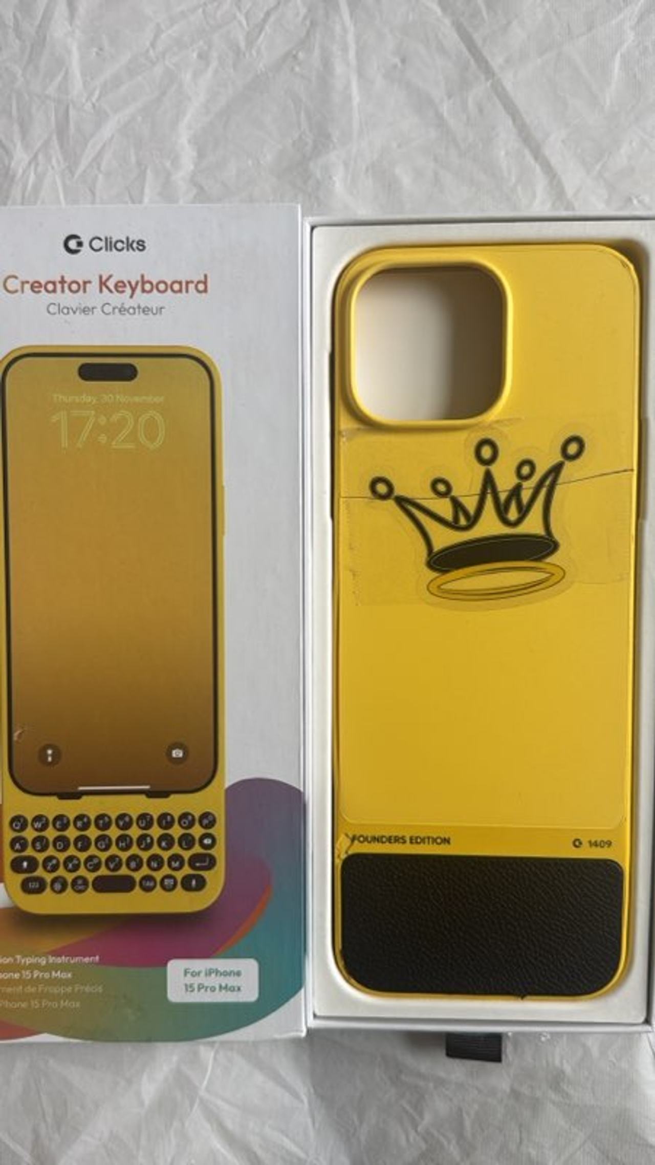 Clicks Creator Keyboard for iPhone 15 Pro Max Founders Edition