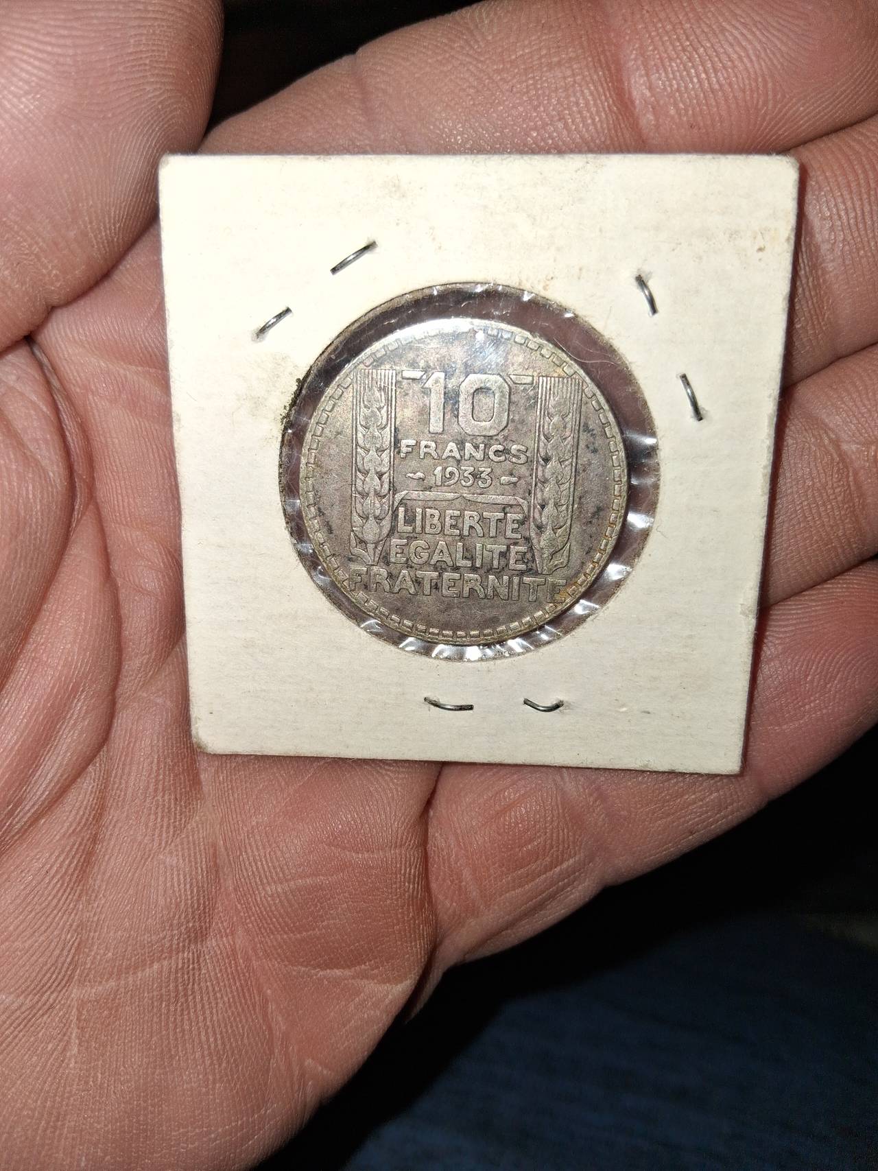 1933 French 50 Centimes Semeuse Silver Coin