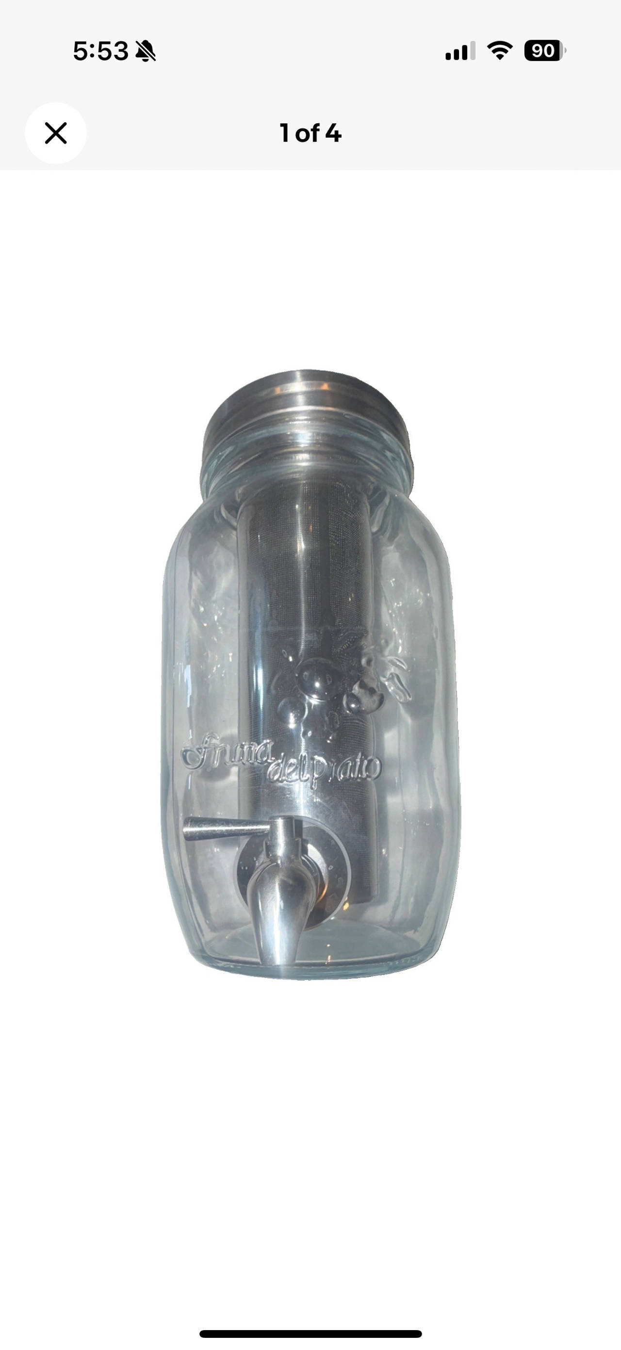 Frutta del Prato Glass Beverage Dispenser