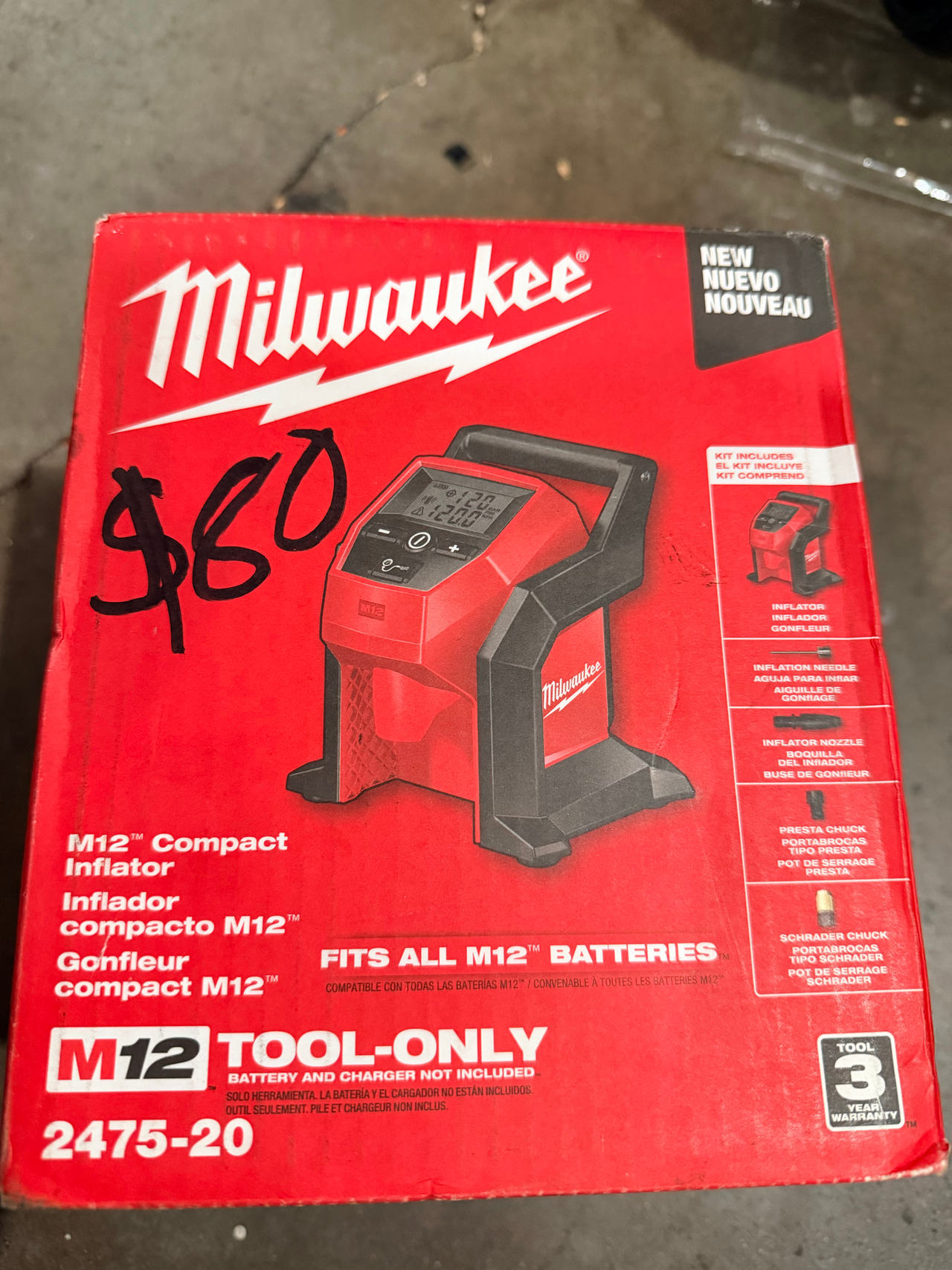 Milwaukee M12 Compact Inflator