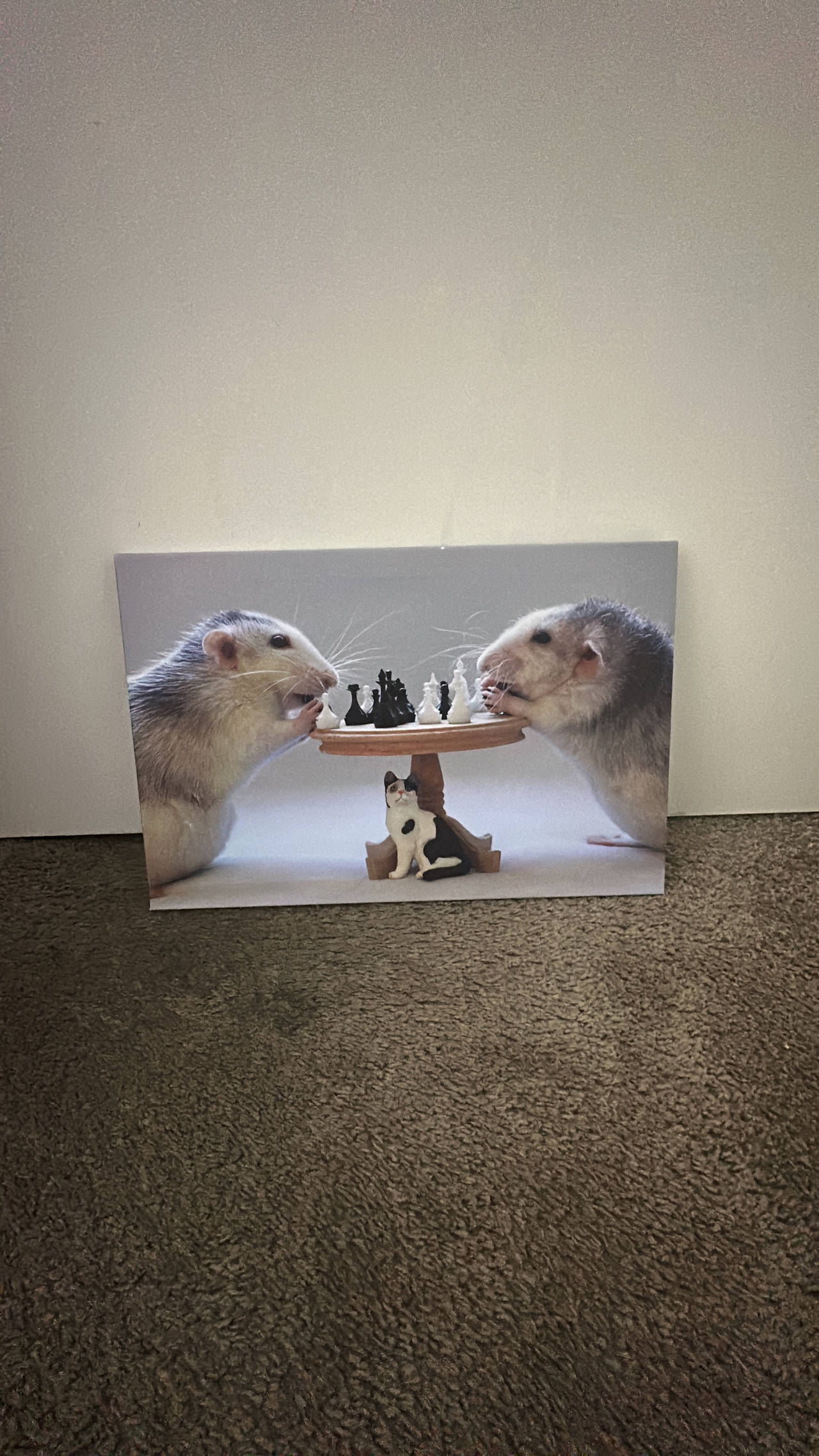 Funny Rat Chess Art Print