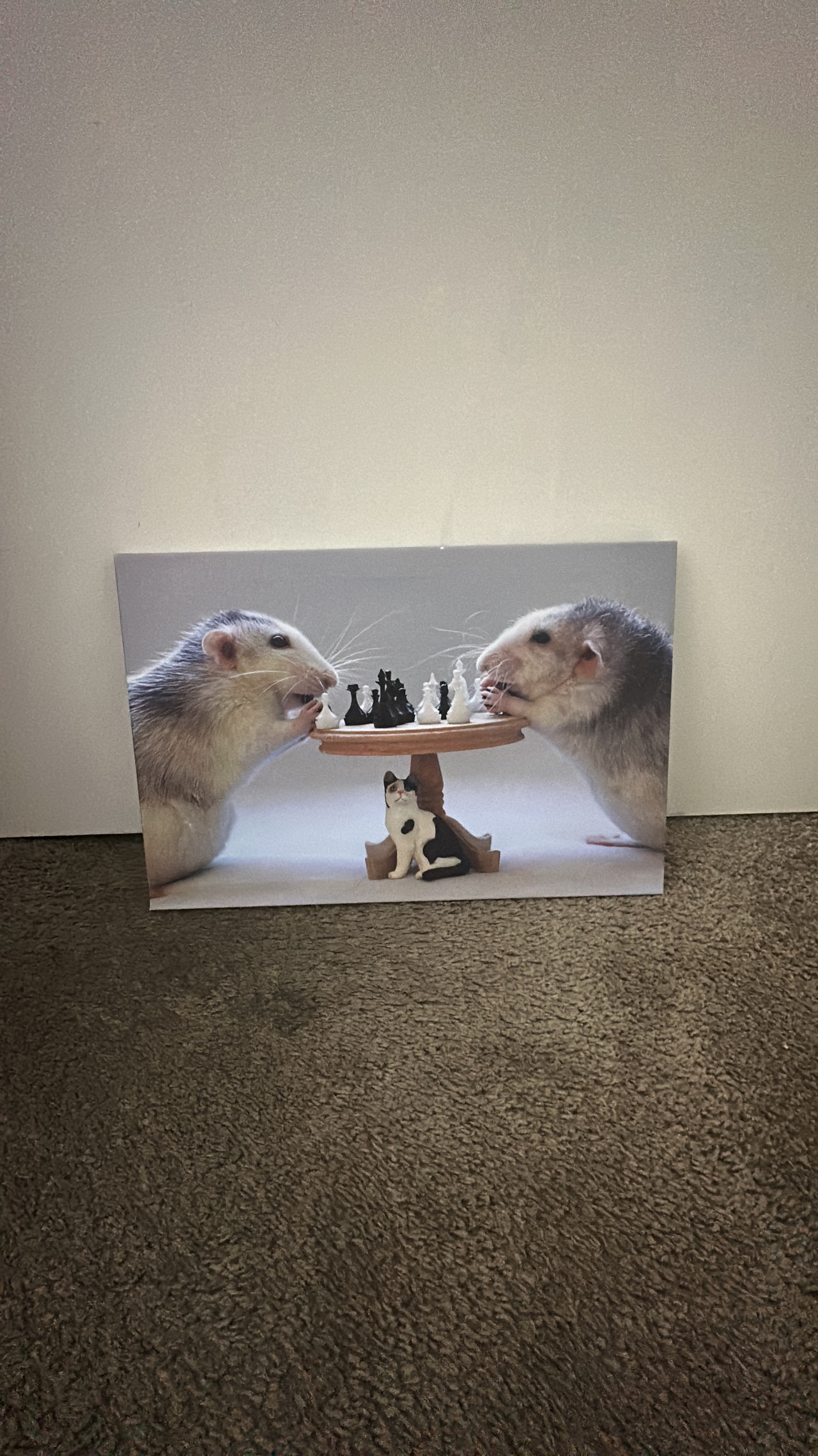 Funny Rat Chess Art Print