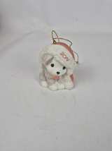 Precious Moments 2014 Puppy Ornament "Wishing You A Cozy Christmas" White Poodle - Image 2