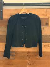 Evan Davies Black Cropped Suede Jacket - Image 1
