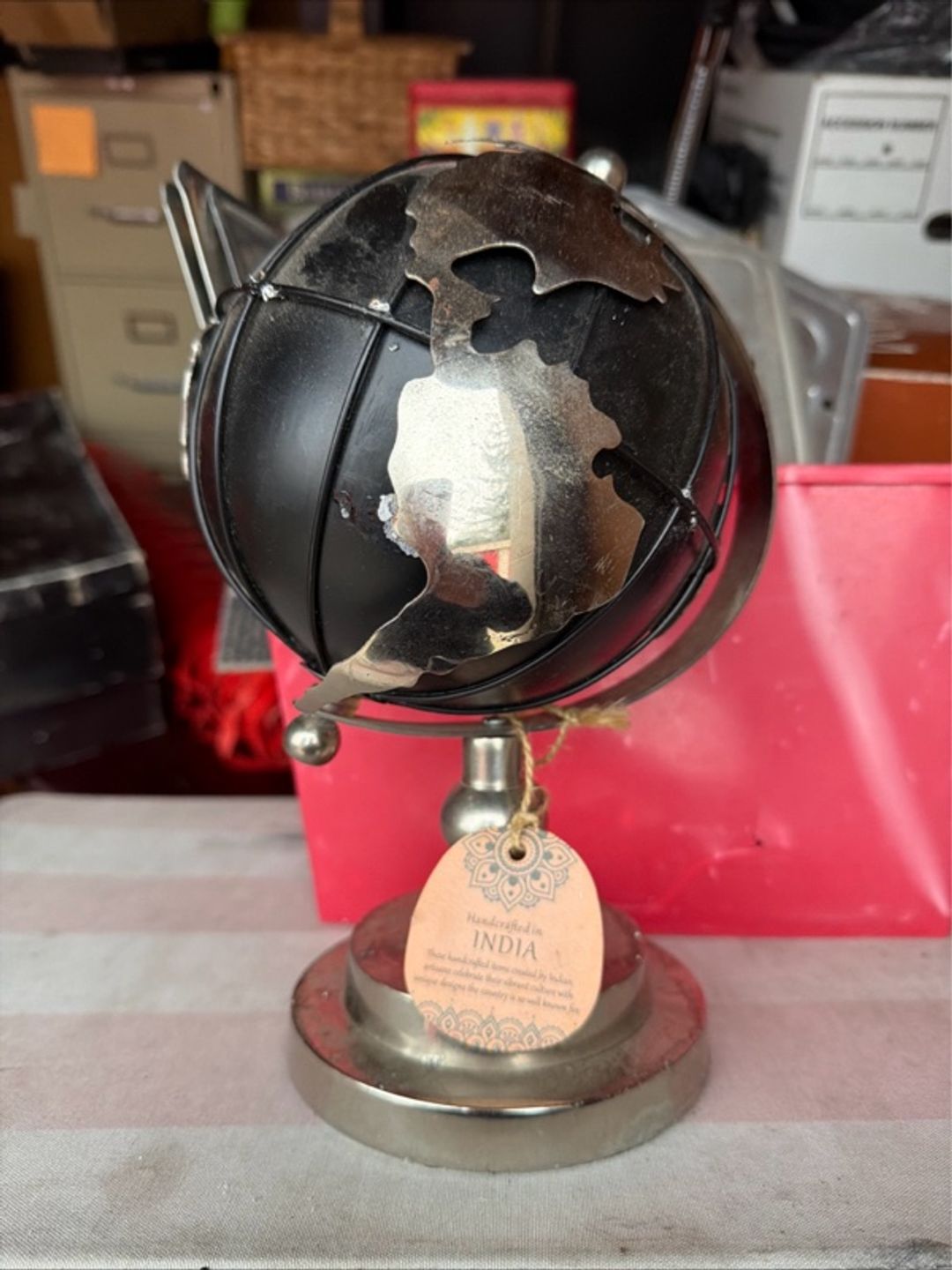 Studio Black Metal Globe 10.5"