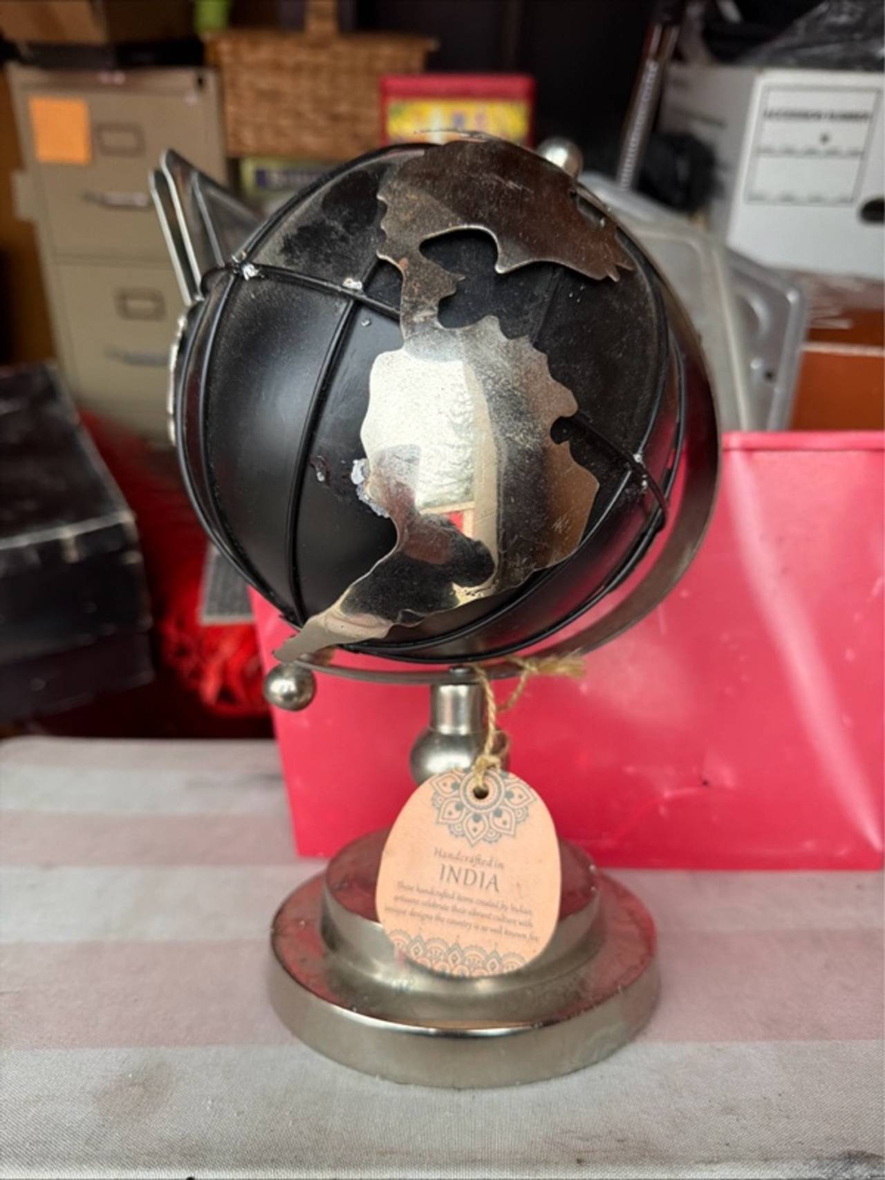 Studio Black Metal Globe 10.5"