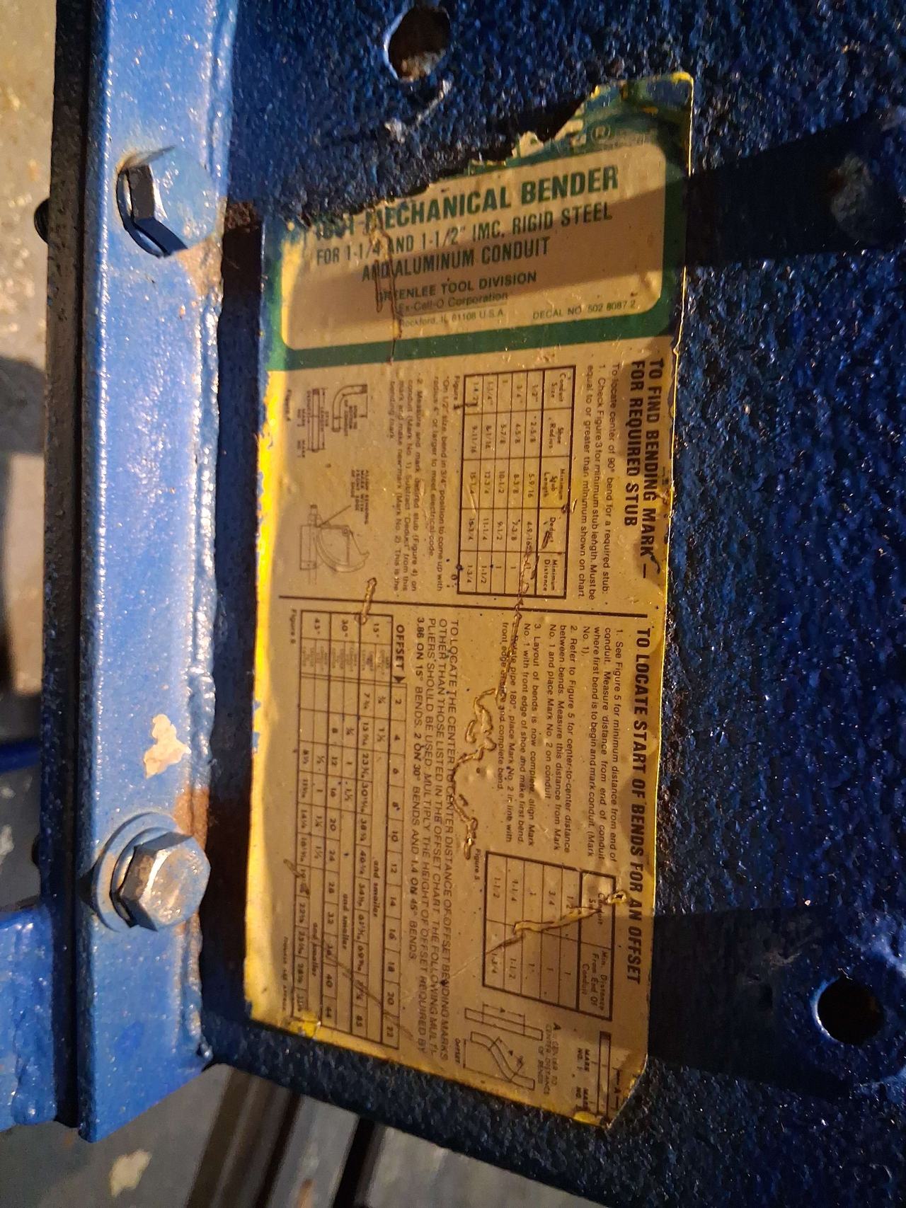 Greenlee 1801 Mechanical Bender