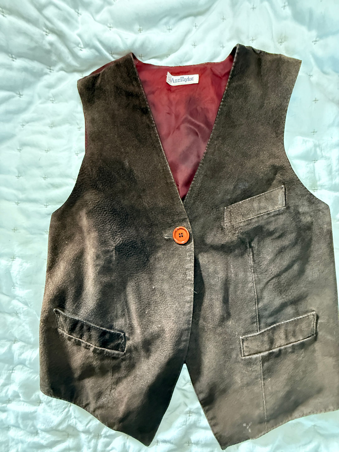 Ann Taylor Vintage Suede Vest