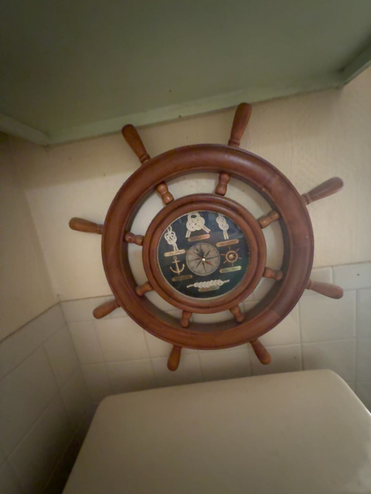 Nagina International 24" Wooden Ship Wheel Clock