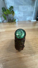 Vintage Jeweled Filigree Perfume Bottle Chechoslovakia - Image 4